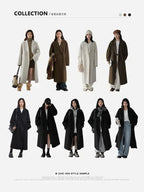 CHIC VEN Women Long Double-sided Woolen Coats Retro Loose Female Overcoat Double Breasted Ladies Windbreak Autumn Winter 2026 - Matrix-studios.com