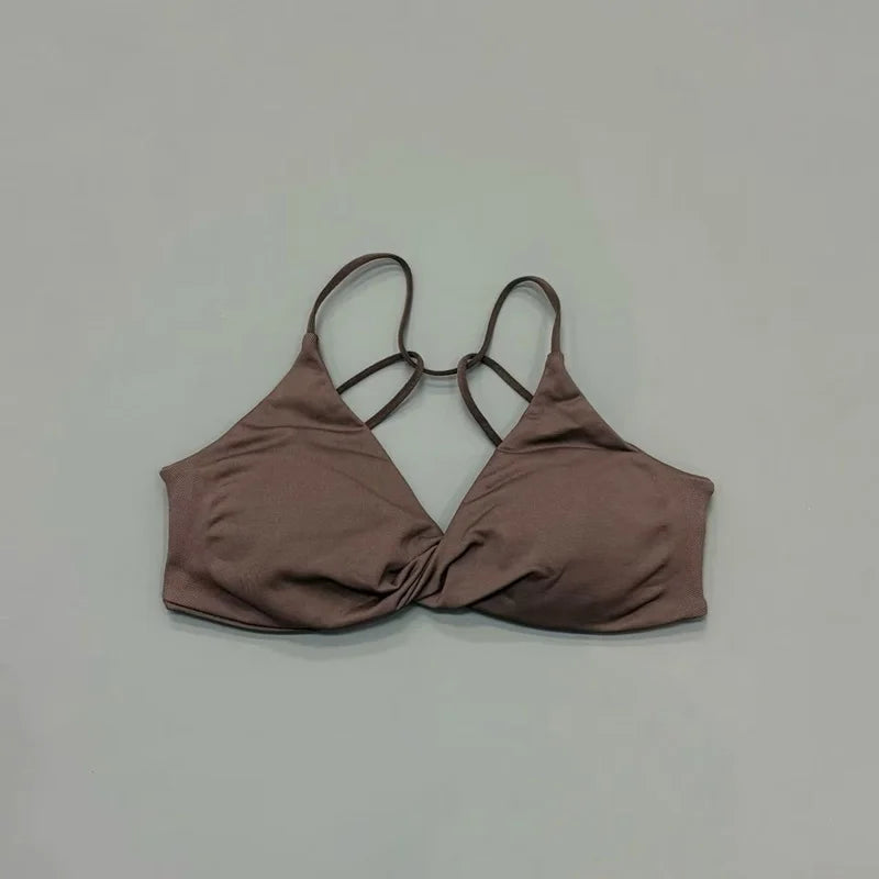 HISTELLO Vision Sports Bra Women Yoga Underwear Gym Running Exercise Backless Bra High Support Active Wear Fitness Workout Top - Matrix Studios
