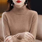 100% Merino Wool Cashmere Sweater Women Knitted Sweater Turtleneck Long Sleeve Pullovers Autumn Winter Clothing Warm Jumper Tops - Matrix Studios
