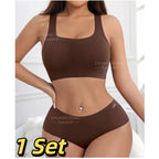 2026 Hot Sale High Quality Latest Design Us Size Stylish Solid Ice Silk Seamless Wireless Bras And Women Underwear Set - Matrix Studios