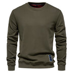 AIOPESON Cotton-blend Mens Crew Neck Solid Color Sweatshirts Pullover Casual Sport Sweatshirt for Men - Matrix Studios