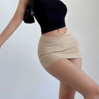 Women Summer Sexy Shorts Skirts Summer Korean Low Waist Office Ladies Mini Skirts Fashion Casual Solid A Line Skirts New - Matrix-studios.com