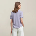 Amii Women's Polo Shirt 2026 Summer Asymmetric Placket Short Sleeve Tee Lapel Collar Casual Layering T-Shirt For Women 12622015 - Matrix-studios.com