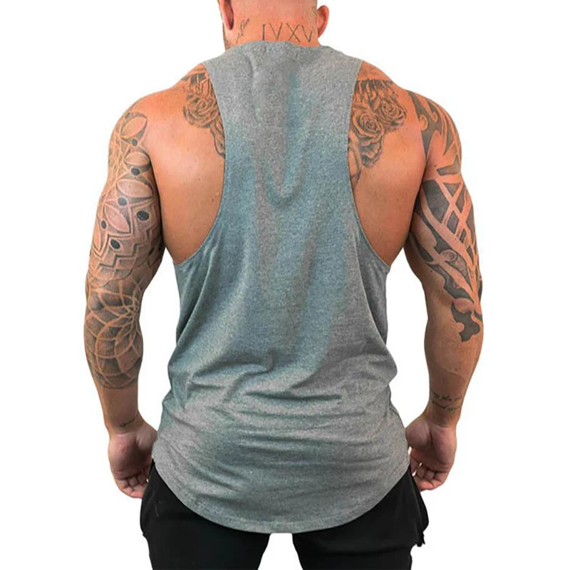 MACHINE FITNESS JUST GYM Bodybuilding Tank Top Mens Workout Vest Cotton Sleeveless shirt Jogger clothing Muscle Stringer Singlet - Matrix Studios