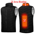 13 PCS Heated vest Jacket Fashion Men Women Coat Intelligent USB Electric Heating Thermal Warm Clothes Winter Heated Vest 열선조끼 - Matrix Studios