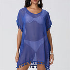 Women Beach Cover Up Lace Hollow Crochet Swimsuit Beach Dress Women 2025 Summer Cover-Ups Bathing Suit Ladies Beach Wear Tunic - Matrix Studios