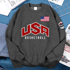 USA Basketballer Printed Street Casual Hoody Men Women Hip Hop Oversized Clothing Loose Warm Fleece Sweatshirts Couple Hoodies - Matrix Studios