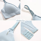 FINETOO Women Wireless Bra Deep V Padded Bralette S-XL Trendy Stripe Knitting Bras Sexy Ladies Brassiere Solid Underwear 6 Color - Matrix Studios