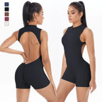 Women Gym Suits Women Scrunch Whole Suit Push Up Sports Suit Women Fitness Suit with Zipper Training Clothes One Piece - Matrix Studios
