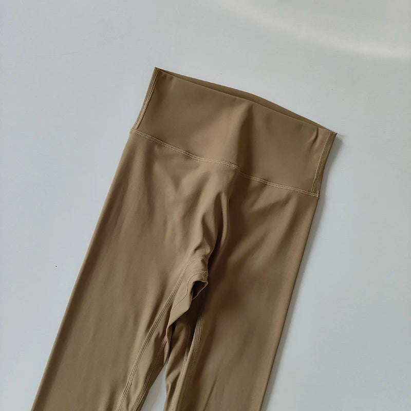 Fitness Pants Elastic Tight Fitting Seamless Naked Yoga High Waist Hip Lifting Quick Dry Running Sports Leggings Outdoor Wear - Matrix-studios.com