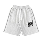 Summer Men Grey Cotton Y2K Hiphop Streetwear Shorts European Street Style Trendy Baggy Casual Cargo Urban Casual Wear Fashion
