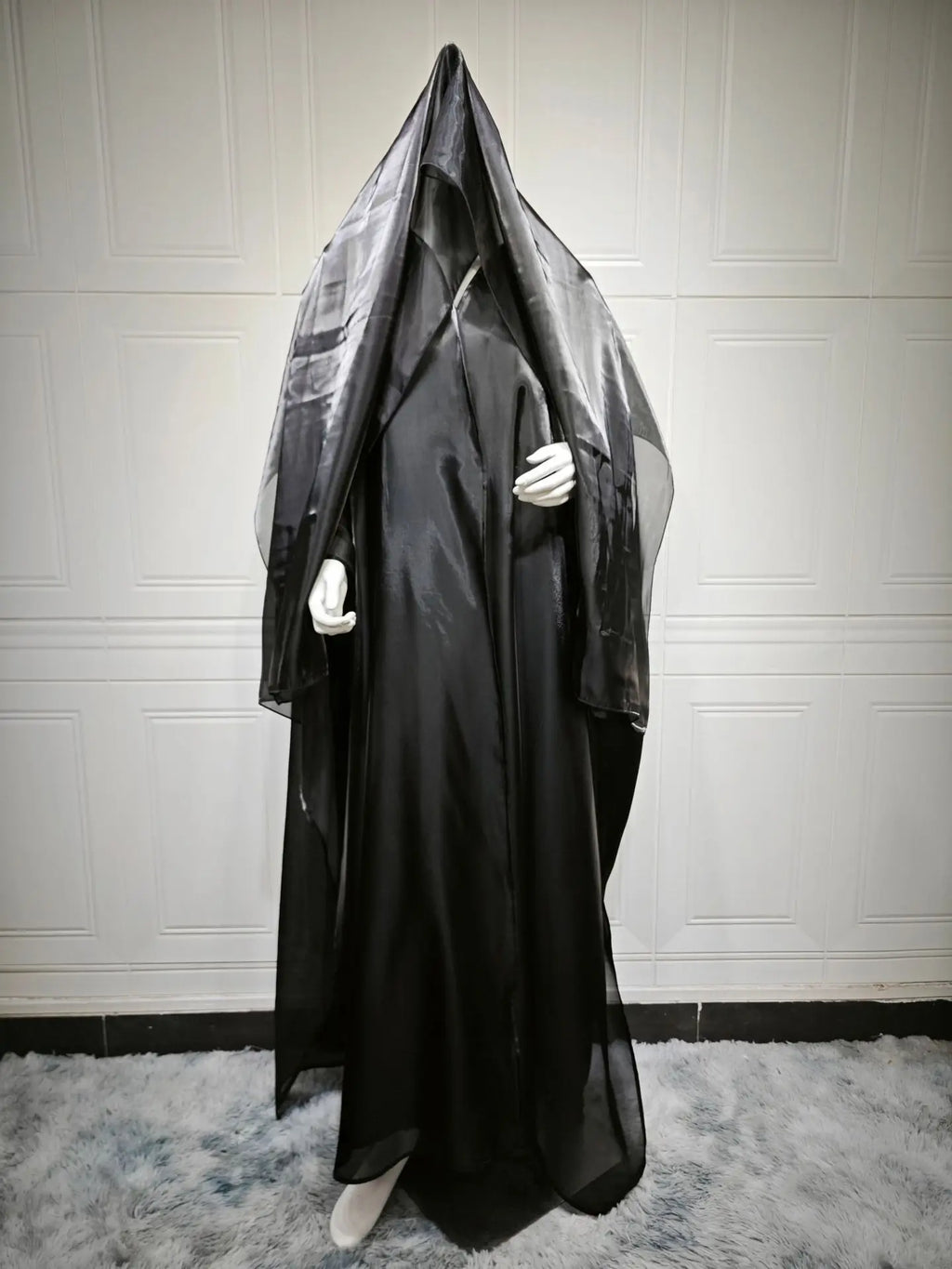 Elegant Arabic Satin Abaya Dress with Hijab Eid Muslim Women Modest Cardigan Islamic Vacation Outfit New in Turkey Kaftan Robe - Matrix-studios.com
