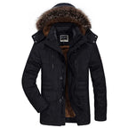 New Winter Men Hooded Fur Collar Long Down Jackets Overcoats Male Multiple Pockets Warm Parkas Quality Man Casual Chaquetas 7XL - Matrix Studios