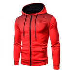 Men's Zip Up Hoodie Pocket Polka Pot Print Hooded Sweatshirt Sport Outdoor Casual Slim Fit Men Spring AutumnZipper Hoodie - Matrix Studios