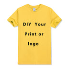 EU Size 100% Cotton Custom T Shirt Make Your Design Logo Text Men Women Print Original Design Gifts Tshirt - Matrix Studios