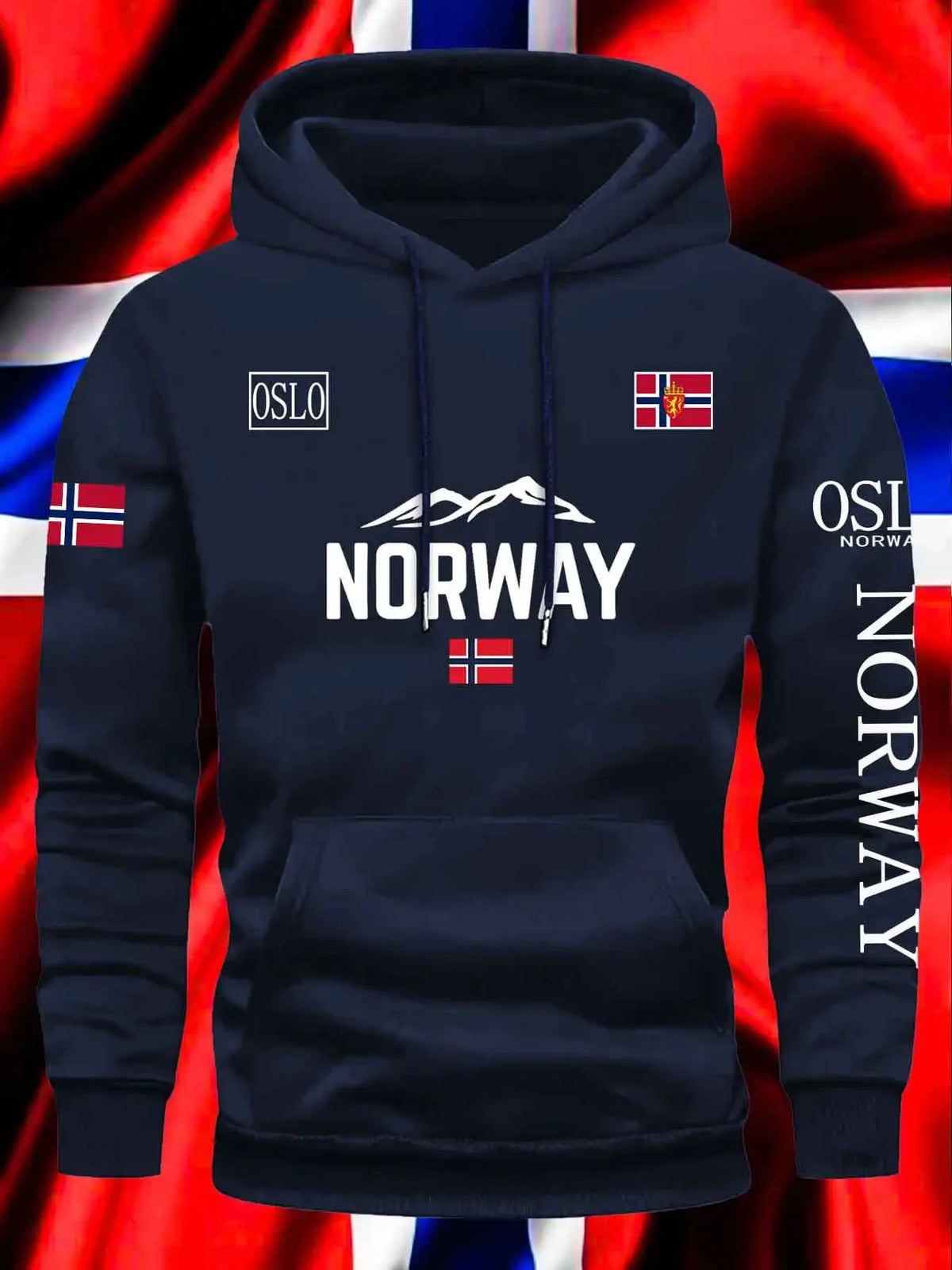 Norwegian Print Best-selling New Men Women Hooded Sweatshirt Autumn Winter Daily Outdoor Vacation Fitness Casual Warm Sportswear - Matrix Studios