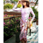 Retro Bikini Printed Fashion Two Piece Swimsuit And Cover Up With Skirt Tight Women's Bandage Summer Beach Luxury Elegant - Matrix Studios