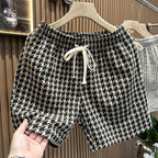 Men's Clothing Print Plaid Shorts Summer Stylish Straight Leg Casual Beach Pants Comfortable Pockets Lightweight Street Shorts
