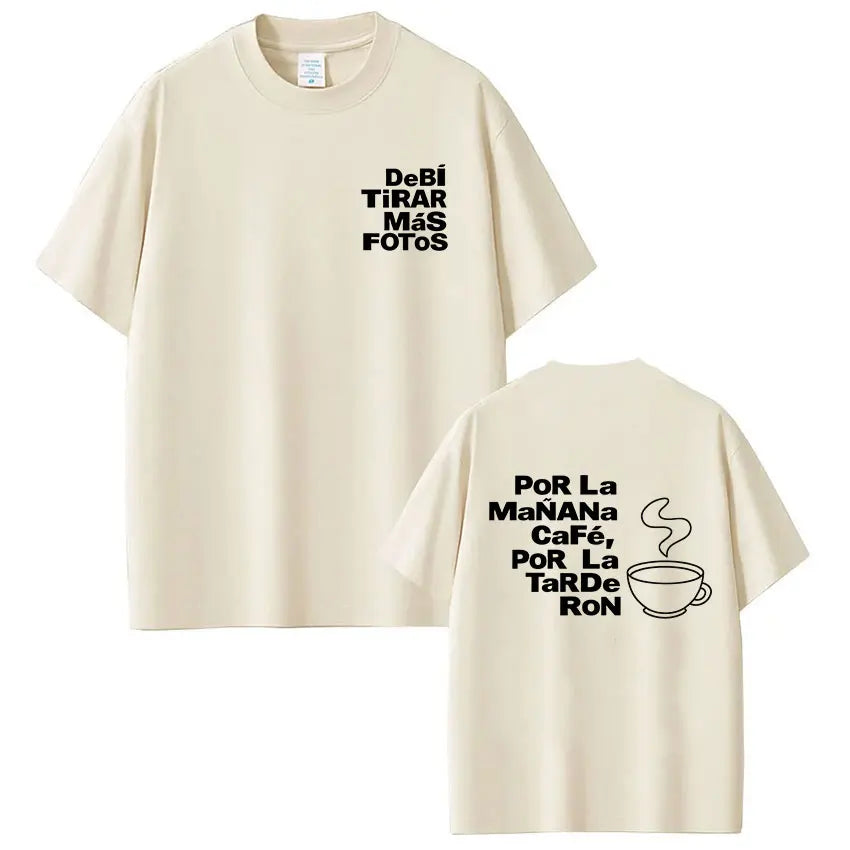 Rapper Bad Bunny T-shirt Debi Tirar Mas Fotos DTMF World Tour T Shirts Men's Women Fashion Vintage Hip Hop T-shirts Streetwear - Matrix Studios