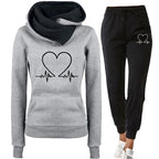 Woman Tracksuit Two Piece Set Winter Warm Hoodies+Pants Pullovers Sweatshirts Female Jogging Woman Clothing Sports Suit Outfits - Matrix-studios.com