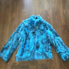 2023 New Women Real Rabbit Fur Mandarin Collar Coat Natural Pure Genuine Whole Skin Fur Jacket Full Pelt Fur Customize WSR61 - Matrix Studios