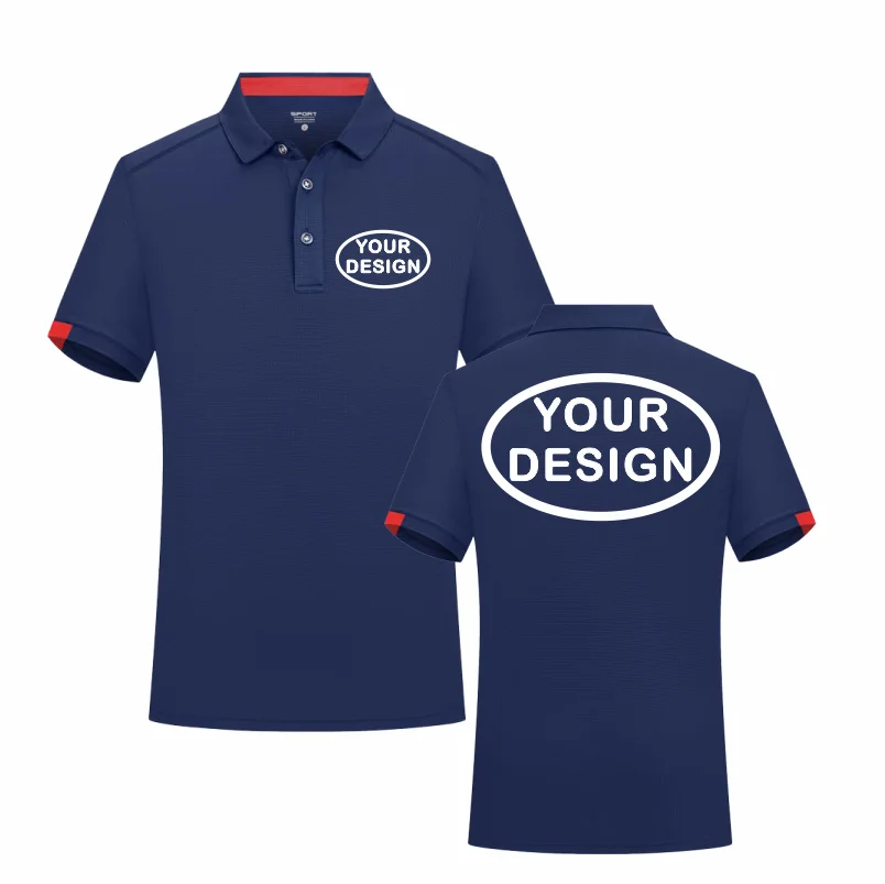 Summer Quick Drying POLO Shirt Logo Custom Printing Embroidery Golf Custom Your Logo Sports T-shirt Top - Matrix-studios.com