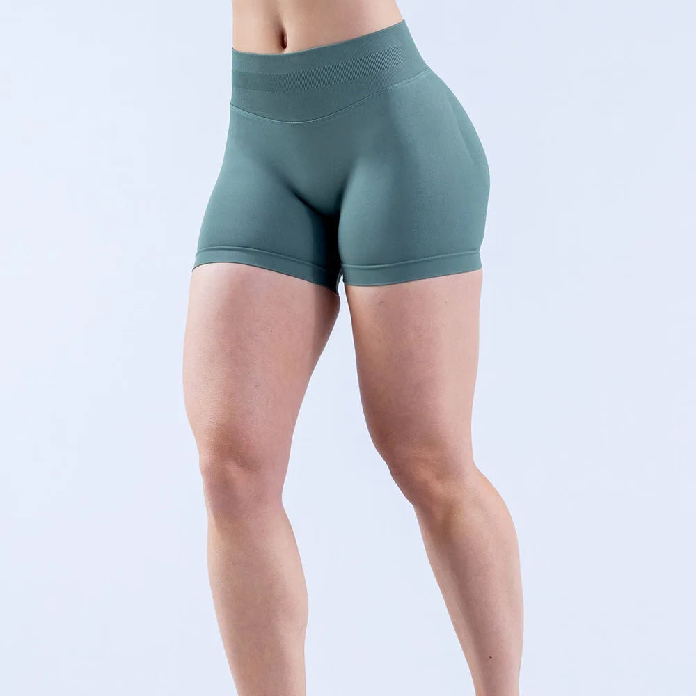 DYF Impact Seamless Sports Shorts Women Booty Yoga Shorts Quick Drying Fitness Tights Solid Workout Scrunch Customizable Lable - Matrix Studios