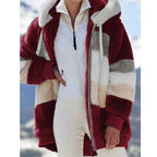 Oversized Jacket for Women Coat 2025 Autumn Winter Warm Plush Pocket Hooded Streetwear Loose Lady Zipper Cashmere Outerwear Coat - Matrix-studios.com
