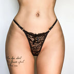 1/3pcs Sexy Lace Adjustable Thongs for Women Low Rise Hollow Out Briefs Summer Breathable Panties Perspective Lingerie - Matrix Studios