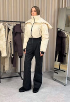 Cotton Ski Women's Winter Jumpsuit Sets Zipper Loose Jacket Straight Pants Suits Skiwear Snow Commute Street Outdoors Romper - Matrix Studios
