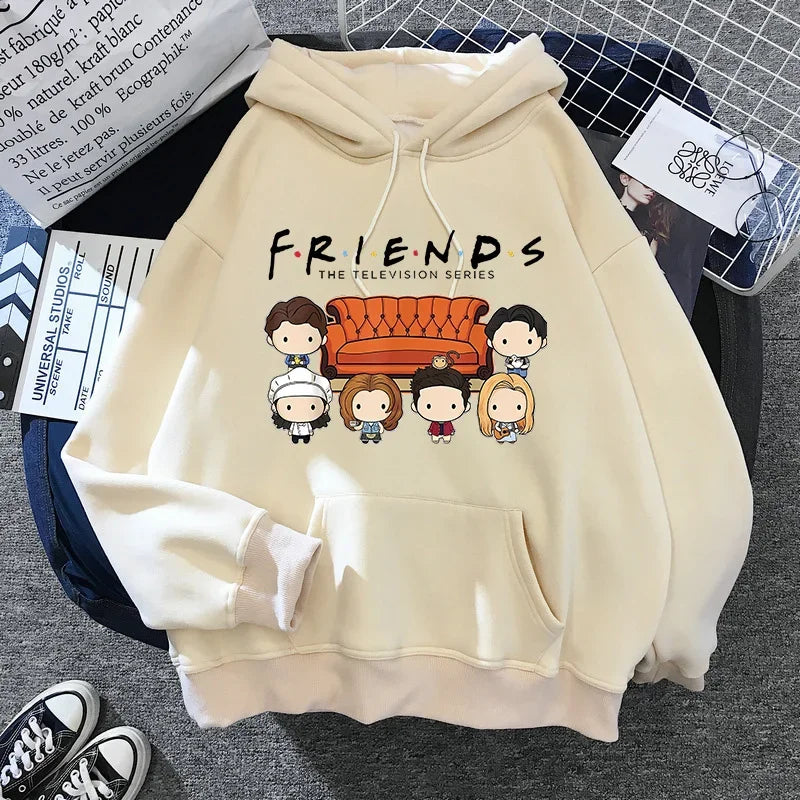 Friends TV Show Hoodies for Women, Funny Cartoon Friends Hoodies, Ullzang Graphic, Vintage Anime Sweatshirt, Female Hoody, 90s - Matrix Studios