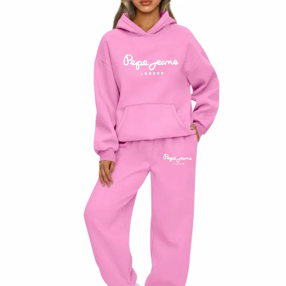2026 Womens Print Hooded Sweatshirts Suit High Quality Hot Sales Outfits Clothing Fashion Casual Jogging Pants Sets - Matrix-studios.com