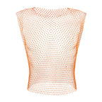 Men Sexy Tank Tops Fishnet Rhinestone Shiny Hollow Vest Man Mesh See-Through Sleeveless T-Shirt Transparent Clothing - Matrix Studios