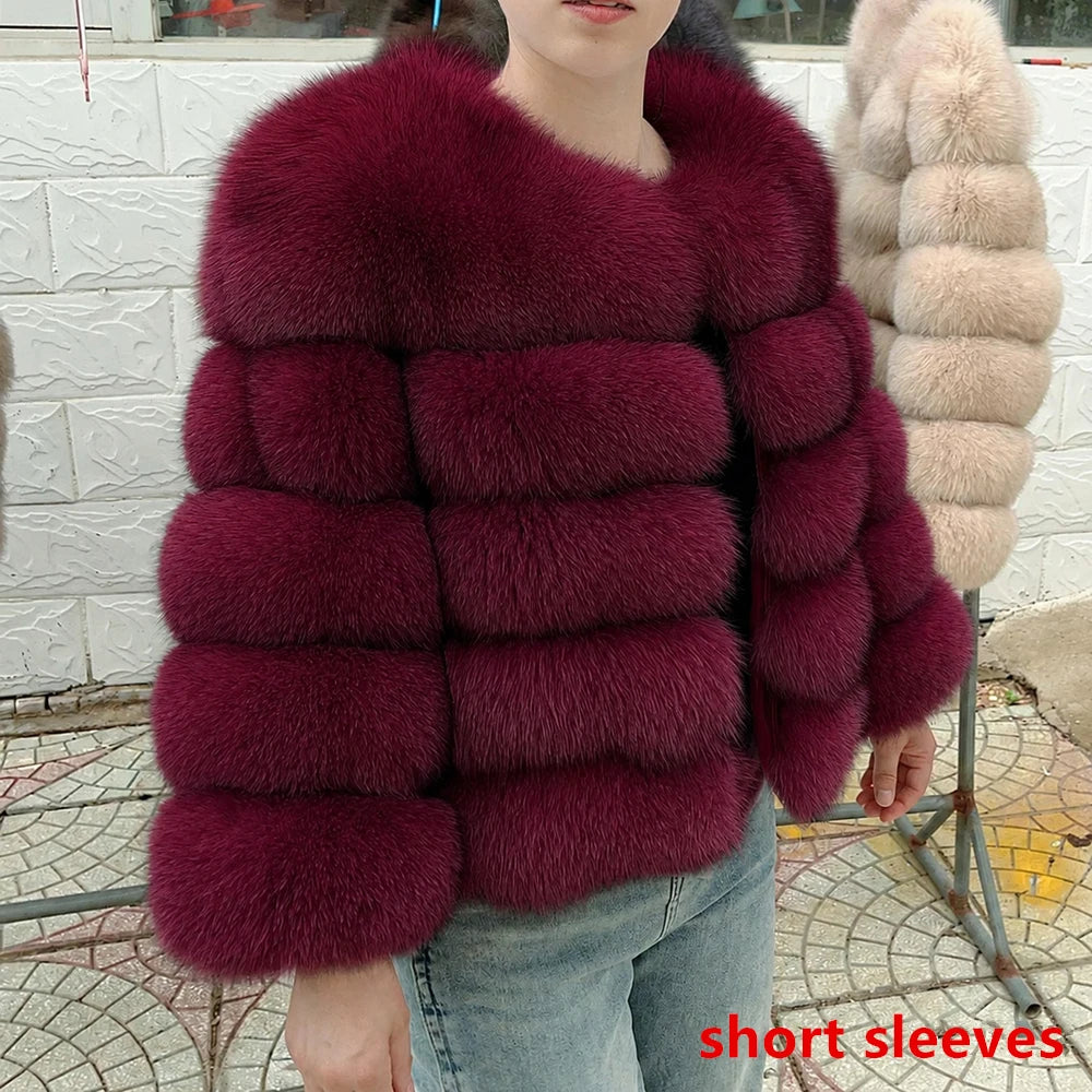 QUEENTINA Real Fox Fur Coat Winter Women'S New Fashion Furry 2025 Leather And Skin White Clothing Natural New In Coats & Jackets - Matrix Studios