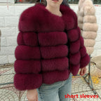 QUEENTINA Real Fox Fur Coat Winter Women'S New Fashion Furry 2025 Leather And Skin White Clothing Natural New In Coats & Jackets - Matrix Studios