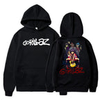 The Autumn and Winter Pullovers Long Sleeve Loose Soft Sweatshirt Streetwear Coat Gorillaz Printing Women and Men Hoode - Matrix Studios