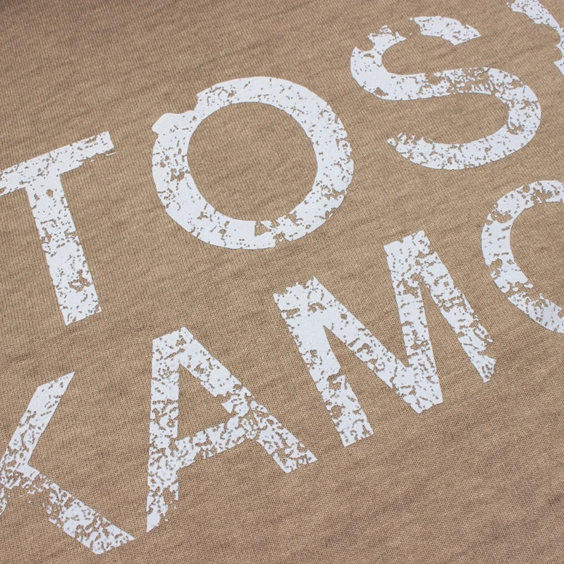Summer American Street SATOSHI Tshirts Retro Washed Distressed Washed Faded Classic Letter Print Short Sleeve Men Women Tops - Matrix-studios.com