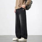 Spring Autumn New Men's Straight Vintage Fit Jeans Casual Trousers High Quality Male Korean Fashion Baggy Wide Leg Denim Pants - Matrix Studios
