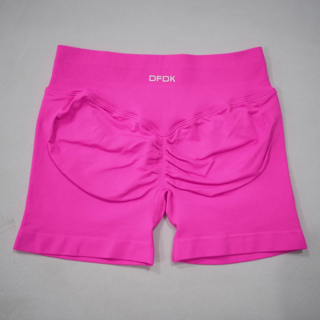DFDK Women High Waist Yoga Shorts Scrunch Butt Lift Workout Shorts Squat Proof Fitness Gym Running Sports Push Up Athletic Leggi - Matrix Studios