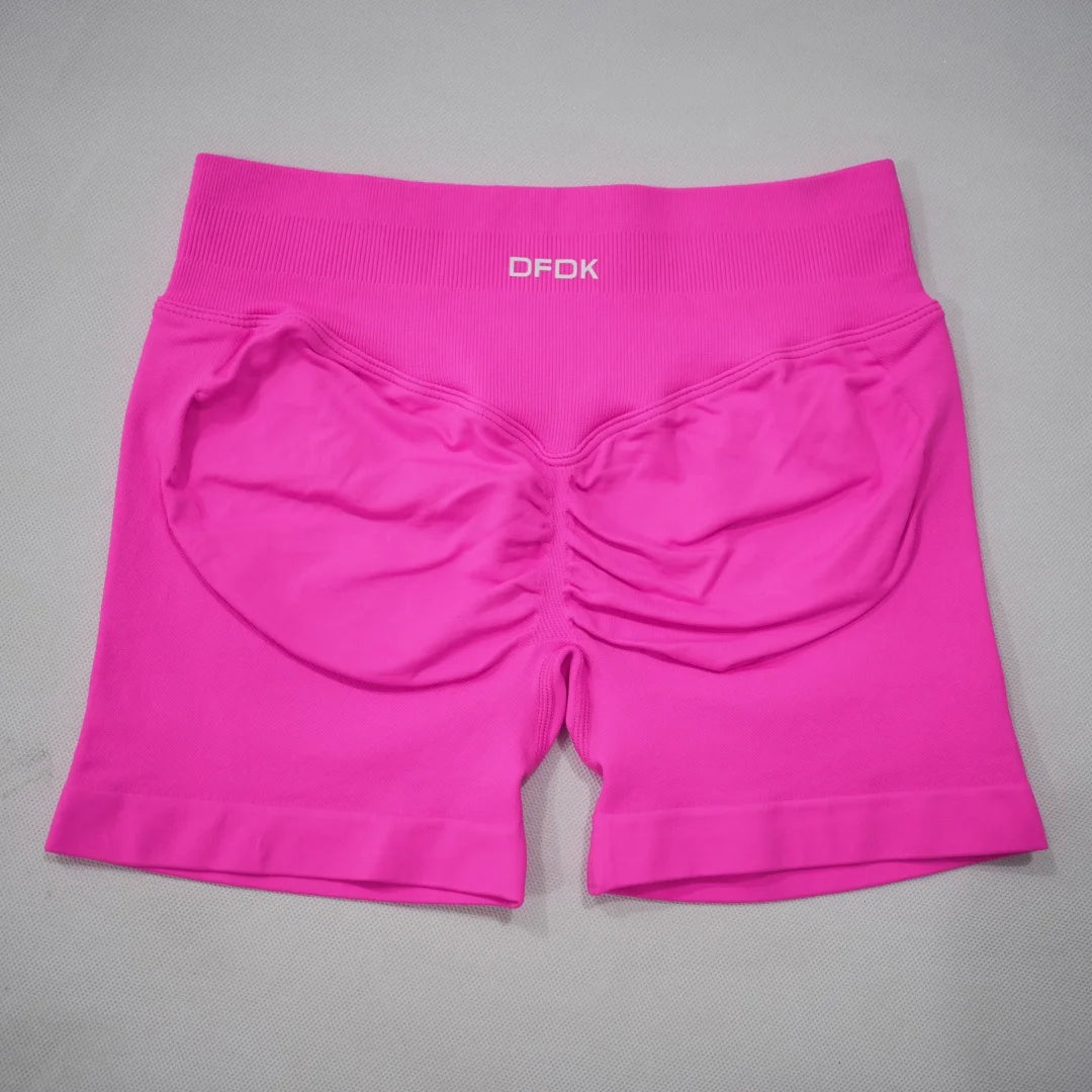 DFDK Women High Waist Yoga Shorts Scrunch Butt Lift Workout Shorts Squat Proof Fitness Gym Running Sports Push Up Athletic Leggi - Matrix Studios