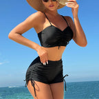 Sexy Swimwear Women Strapped Push Up Tankini Set Brazilian Lady Swimsuit High Waist Bikini Set Beach Wear Bathing Suit - Matrix-studios.com