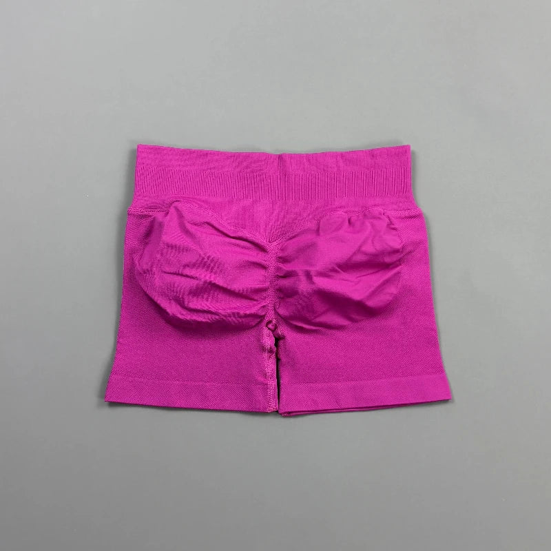 HISTELLO Gym Shorts 4.5" Women Fitness Sports Biker Shorts Low Waist Running Pants Workout Scrunch Butt Yoga Seamless Leggings - Matrix-studios.com