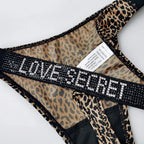 Low Waist Sexy Women Thongs Panties Rhinestones letter Diamonds G String Sports Thong Shorts Briefs T-back Fitness Size S-XL - Matrix Studios