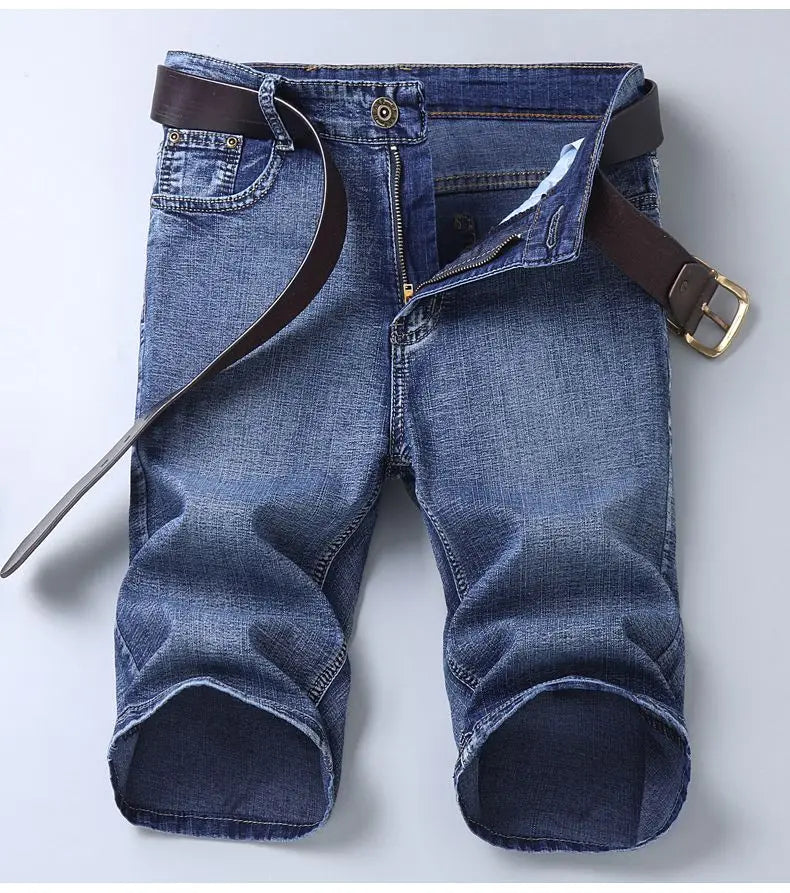 Summer Shorts Jeans Men Denim Pants Stretch Black Fashion Design Men's Jeans Slim Straight Male Short Jeans - Matrix Studios