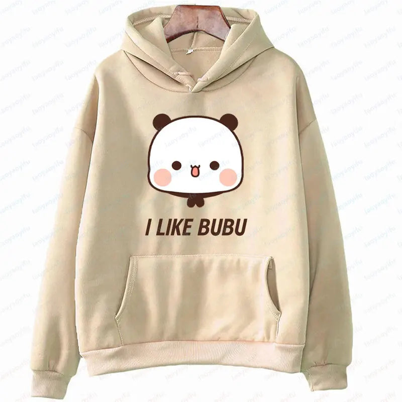 I Like BuBu/Dudu Kawaii Matching Graphic Hoodie Panda Bear Bubu and Dudu Couples Sweatshirt Unisex Cartoon Hoody Couples Gift - Matrix Studios