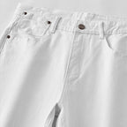 Men White Jeans Elasticity Straight Slim Fit Casual Soft Business Classic Brand Trousers Fashion Advanced Stretch Denim Pants - Matrix Studios
