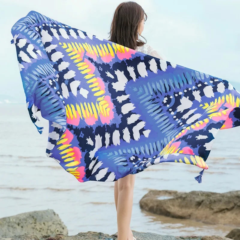 90x185cm  Printing Process Twill Summer Suncare Beach Dress Bikini Sarong Wrap Scarf Women Brazilian Swimsuit Bathing Cover-ups - Matrix Studios