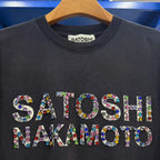 American Style Street Fashion Brand Satoshi Nakamoto Tops New Summer Men's Women's Glittering Rhinestones Short Sleeved - Matrix-studios.com