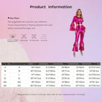 Womens 70S Disco Vintage Jumpsuit Metallic Shiny Flare Sleeve Bodysuit Hippie Bell Bottom Jazz Dance Carnival Rave Party Costume - Matrix Studios
