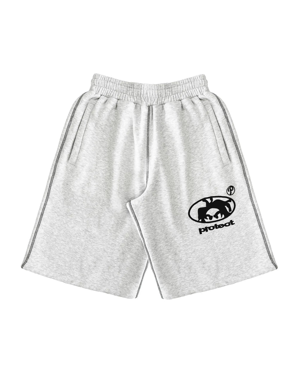 Y2K Men Casual Shorts Black Streetwear Vintage Elastic Waist Quick Dry Loose Fit Europe Viral Trend Summer Fashion Beach Bottoms